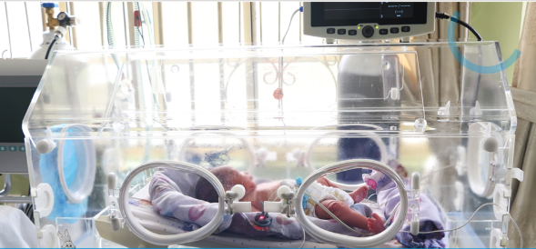 Neonatal incubator in the special care baby unit