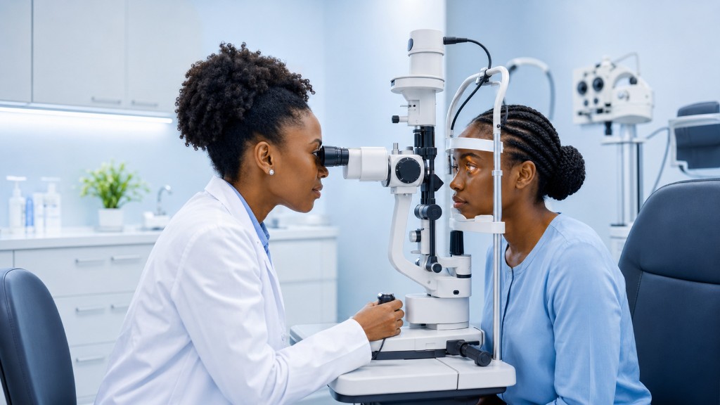 Eye examination at St. Andrew Hospital